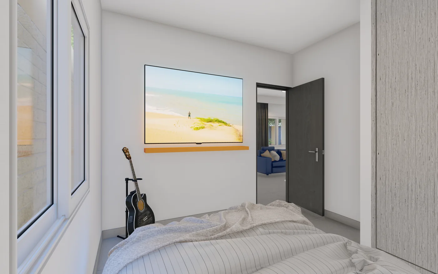 Habitación adaptable como estudio o alcoba